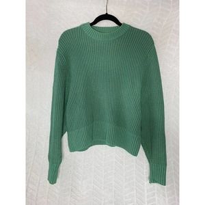 Monki Chunky Knit Mock Neck Sweater Long Sleeve